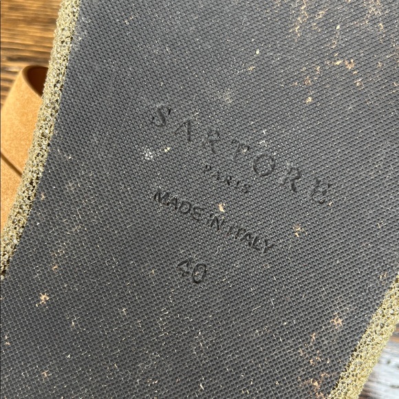 Sartore Women’s Tan Suede Slide Insole Sandals with Gold Accents - Picture 7 of 10